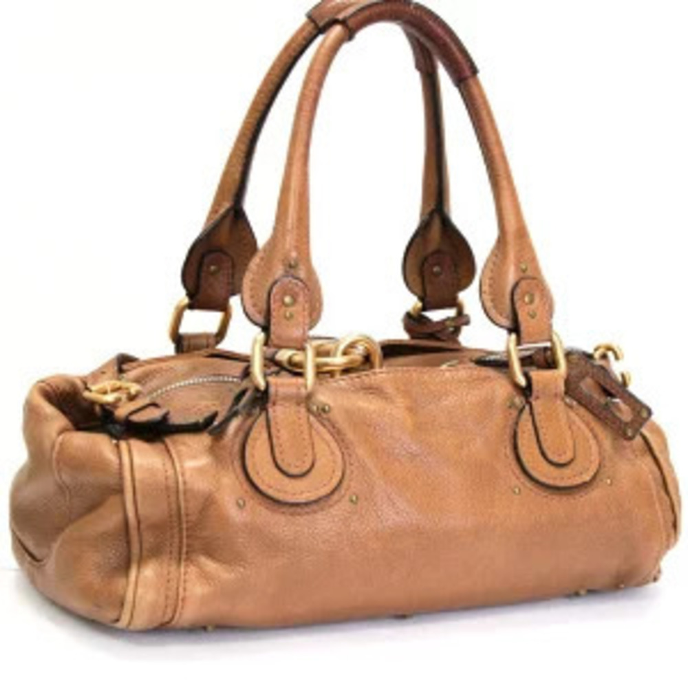 Chloe Leather Paddington Handbag Brown